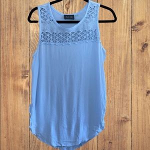 ASTR | Silk Sleeveless Top | Powder Blue | Size: Medium